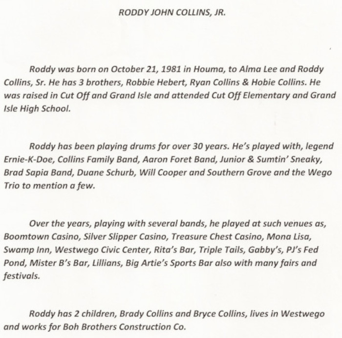 Roddy John Collins, Jr.